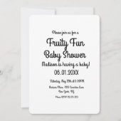 Kühne Zitronen farbige Fruchtdusche Einladung (Vorderseite)