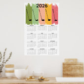 Kühner 2026 Golf-Kalender  Poster (Küche)