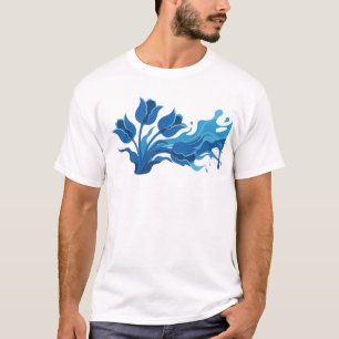 Kühner ABSTRACT BLUMEN Kunstvoller Ausdruck T-Shirt