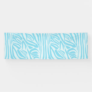 Kühner Blau-Weiß-Zebradruck Banner