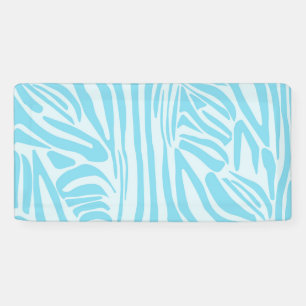 Kühner Blau-Weiß-Zebradruck Banner