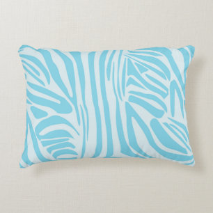 Kühner Blau-Weiß-Zebradruck Dekokissen