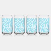 Kühner Blau-Weiß-Zebradruck Dosenglas (Hinten)