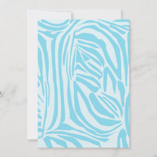 Kühner Blau-Weiß-Zebradruck Feiertagskarte