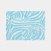 Kühner Blau-Weiß-Zebradruck Fleecedecke (Vorderseite (Horizontal))