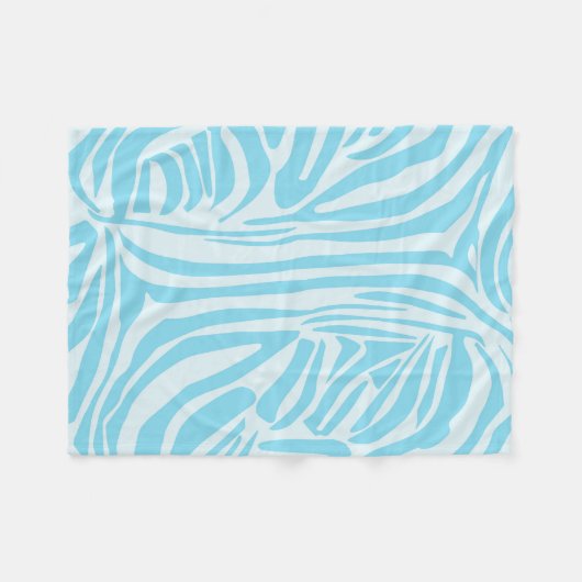 Kühner Blau-Weiß-Zebradruck Fleecedecke (Vorderseite (Horizontal))