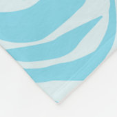 Kühner Blau-Weiß-Zebradruck Fleecedecke (Ecke)