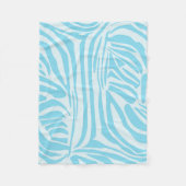 Kühner Blau-Weiß-Zebradruck Fleecedecke (Vorderseite)