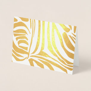 Kühner Blau-Weiß-Zebradruck Folienkarte