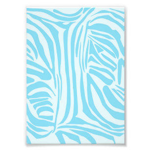 Kühner Blau-Weiß-Zebradruck Fotodruck