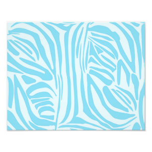 Kühner Blau-Weiß-Zebradruck Fotodruck