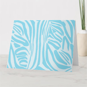 Kühner Blau-Weiß-Zebradruck Karte