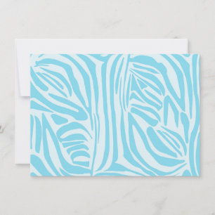 Kühner Blau-Weiß-Zebradruck Karte