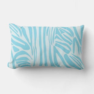 Kühner Blau-Weiß-Zebradruck Lendenkissen