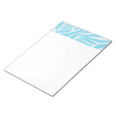 Kühner Blau-Weiß-Zebradruck Notizblock (angewinkelt)