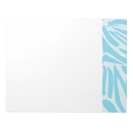 Kühner Blau-Weiß-Zebradruck Notizblock (Vorderseite)