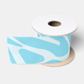 Kühner Blau-Weiß-Zebradruck Satinband (Spule)