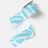Kühner Blau-Weiß-Zebradruck Satinband (Rückseite)