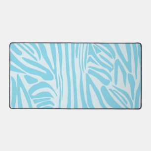 Kühner Blau-Weiß-Zebradruck Schreibtischunterlage