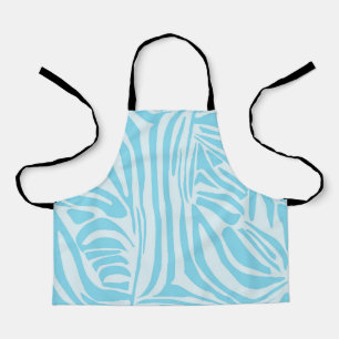 Kühner Blau-Weiß-Zebradruck Schürze
