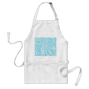 Kühner Blau-Weiß-Zebradruck Schürze