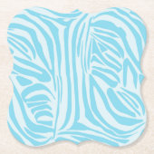 Kühner Blau-Weiß-Zebradruck Untersetzer (Vorderseite)
