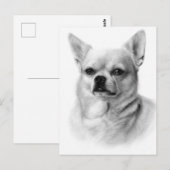 Kühner Blick - Exklusive handgemalte Chihuahua Postkarte (Vorne/Hinten)