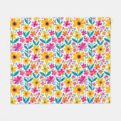 Kühner Blumen-Kunstdruck  Fleecedecke (Vorderseite (Horizontal))