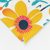 Kühner Blumen-Kunstdruck  Fleecedecke (Ecke)