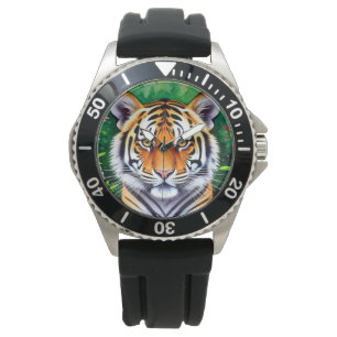 Kühner Botanischer Tigerjunge Armbanduhr