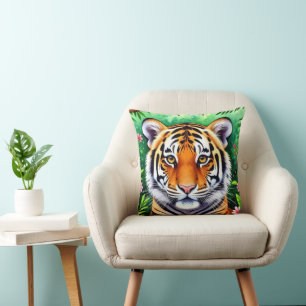 Kühner Botanischer Tigerjunge Kissen
