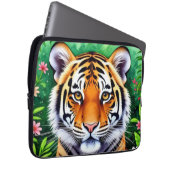 Kühner Botanischer Tigerjunge Laptopschutzhülle (Vorne Rechts)