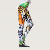 Kühner Botanischer Tigerjunge Leggings (Rechts)