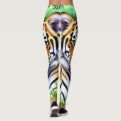 Kühner Botanischer Tigerjunge Leggings (Rückseite)