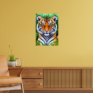 Kühner Botanischer Tigerjunge  Poster