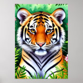 Kühner Botanischer Tigerjunge  Poster (Vorne)