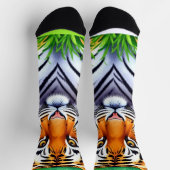 Kühner Botanischer Tigerjunge Socken (Oben)