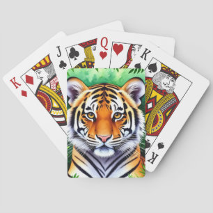 Kühner Botanischer Tigerjunge Spielkarten