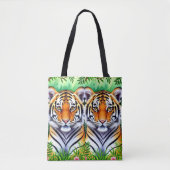 Kühner Botanischer Tigerjunge Tasche (Vorderseite)