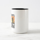 Kühner Elektriker Lustiger Lineman Zweifarbige Tasse (Mittel)