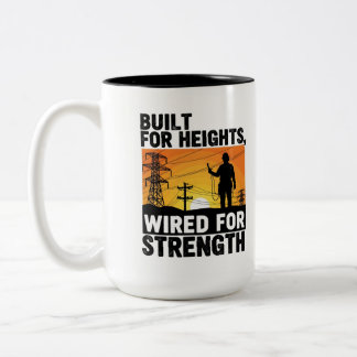 Kühner Elektriker Lustiger Lineman Zweifarbige Tasse
