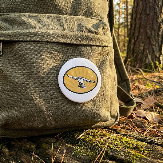 Kühner Falke, kühner Raubvogel Button