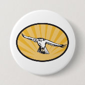 Kühner Falke, kühner Raubvogel Button (Vorderseite)