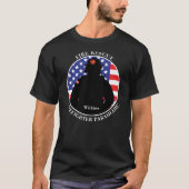 Kühner Feuerwehrmann Paramedic Patriotische Silhou T-Shirt (Vorderseite)