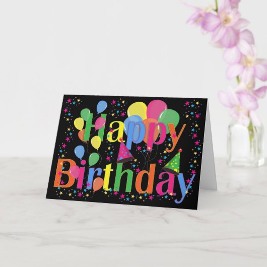 Kühner Geburtstag  Karte (Orchidee)