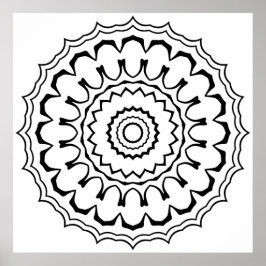 Kühner gerillter Ring-Mandala mit geschichteten We Poster