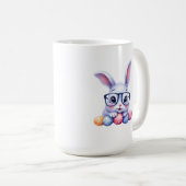 Kühner Hase Ostern Personalisiert Kaffeetasse (VorderseiteRechts)