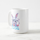 Kühner Hase Ostern Personalisiert Kaffeetasse (Vorderseite Links)