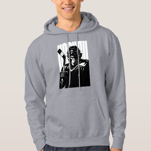 Kühner Hockey-Affe  Hoodie (Vorderseite)