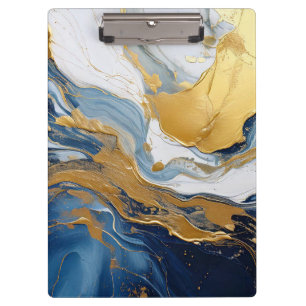 Kühner Lavastrom in Gold und Blau Klemmbrett